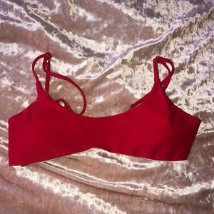 red zaful bathing suit top